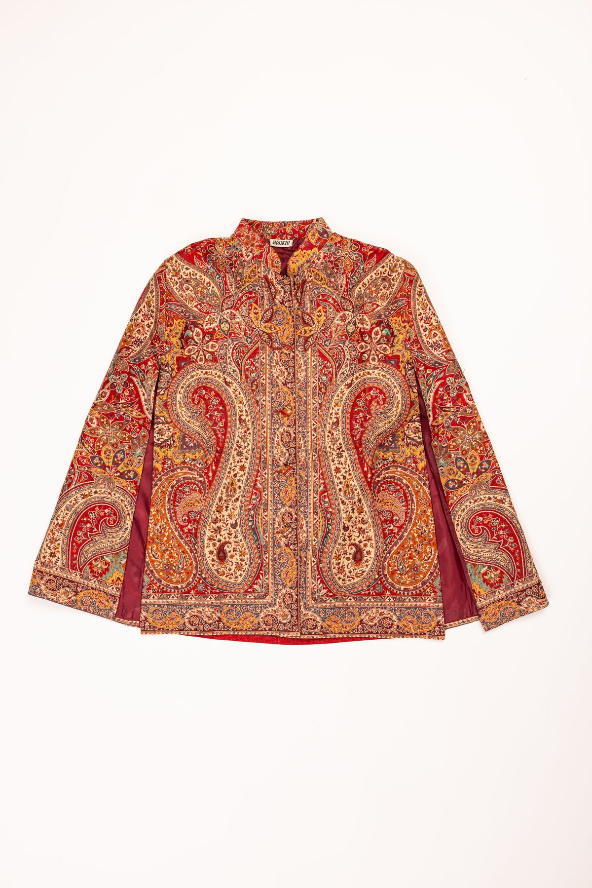 Color: Red - Chandni Poncho front view