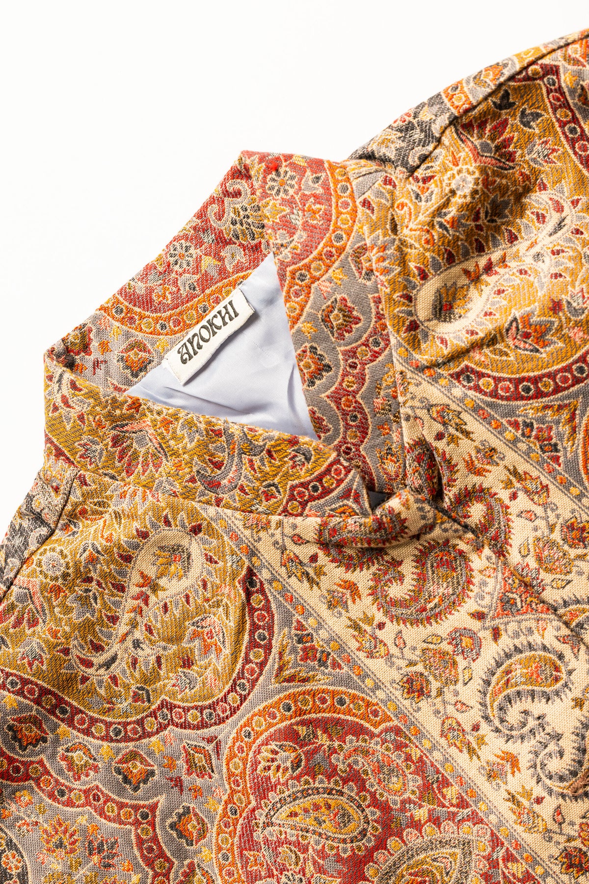 Color: Gold - Sohni Poncho collar view