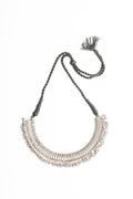 Color: Silver - Jhanak Necklace front view 
