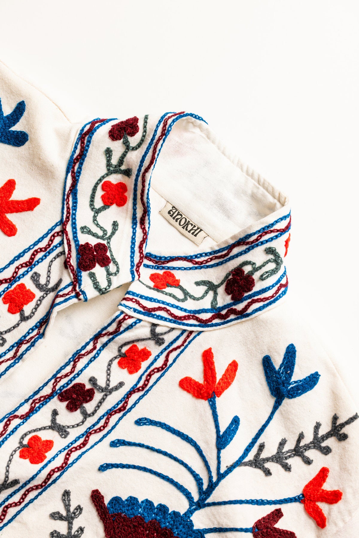 Color: Blue - Noor Jacket collar view