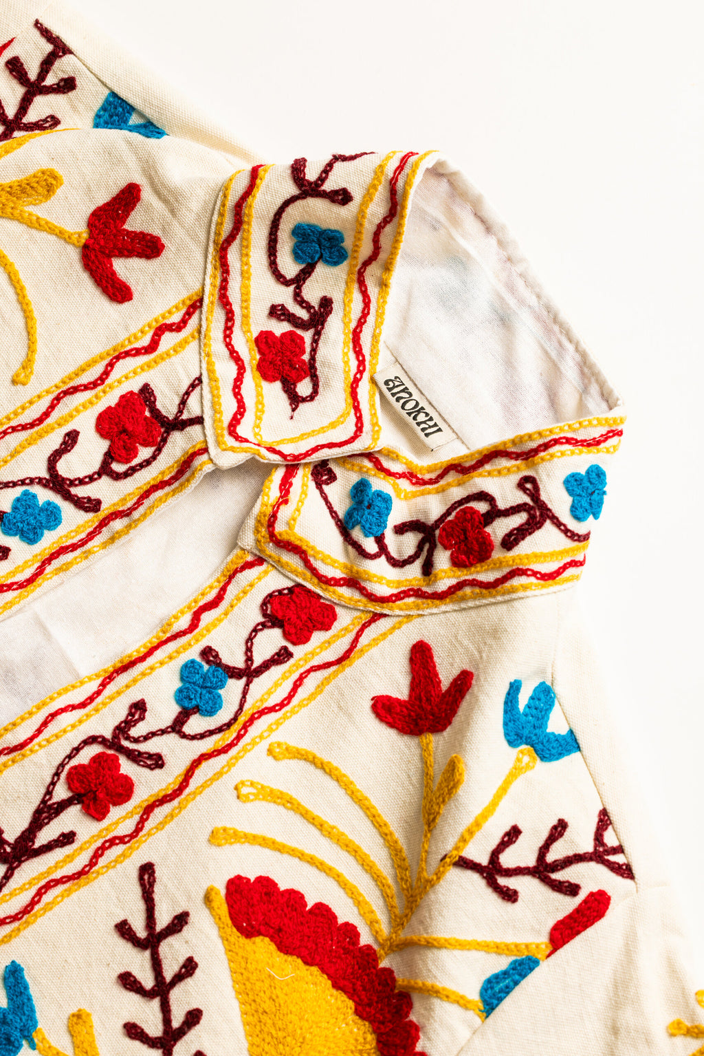 Color: Yellow - Noor Jacket collar view